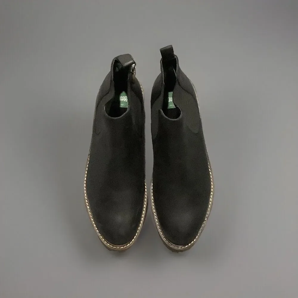 COUGAR Waterproof Leather Slip On  Black Ankle Chelsea Boots - GRILL SZ 7M NEW